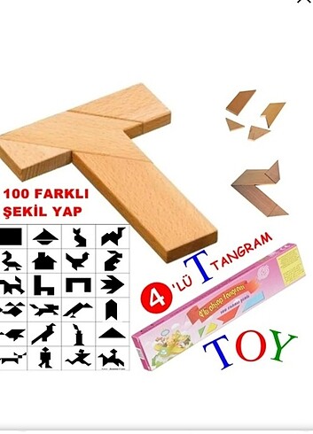Diğer Ahşap zeka oyunları tangram 