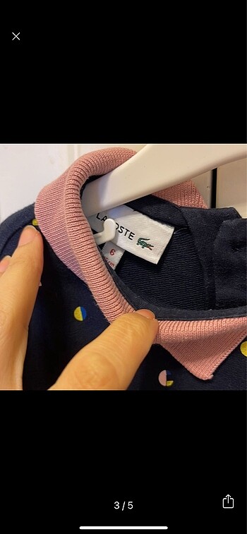 6 Yaş Beden Lacoste elbıse