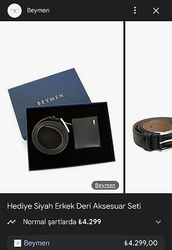 BEYMEN CÜZDAN KEMER SET