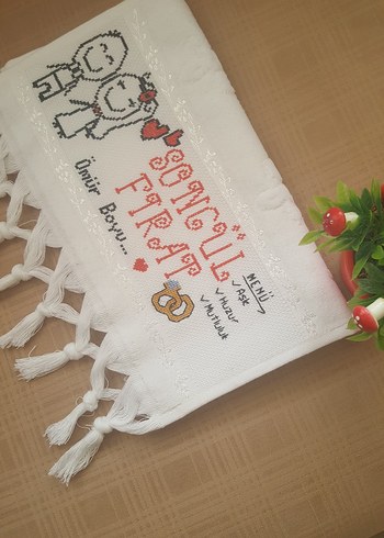 Etamin işleme mutfak havlusu - Görsel 2