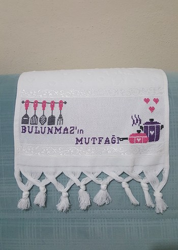 Etamin işleme mutfak havlusu - Görsel 9