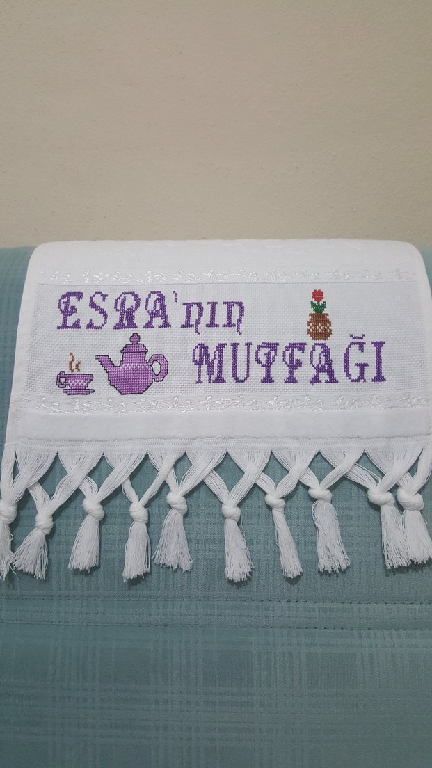 Etamin işleme mutfak havlusu - Görsel 4