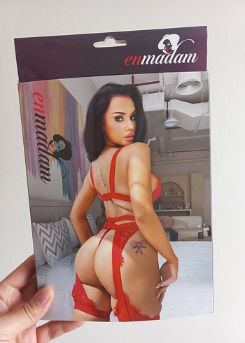 kırmızı bacak Bantlı Jartiyer takım - Görsel 3