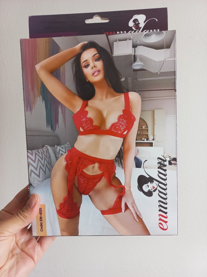 kırmızı bacak Bantlı Jartiyer takım - Görsel 2