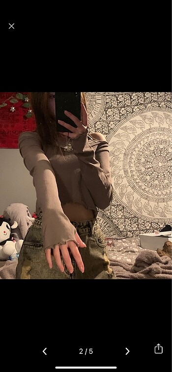 Bershka omuzu açık uzun kollu top bluz body tshirt crop