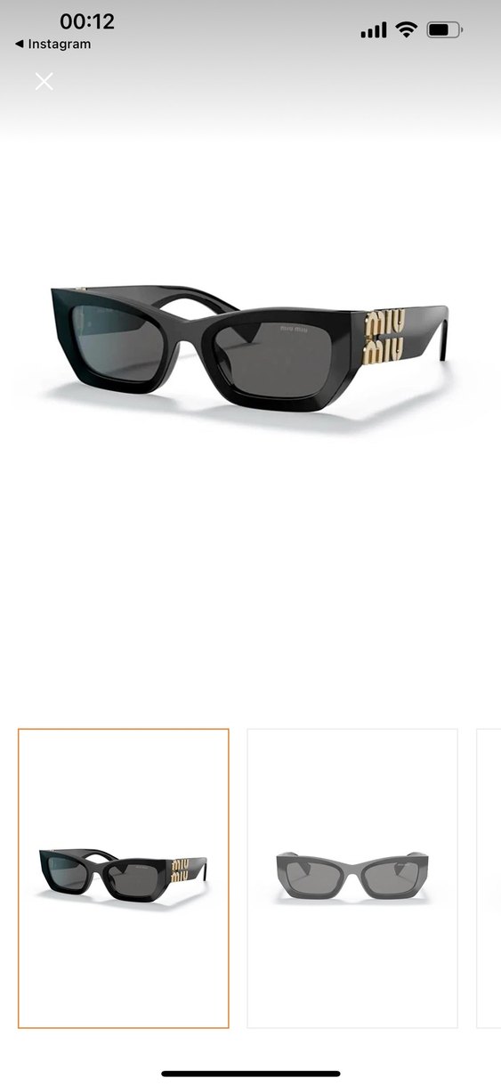 Miu Miu Kadın Siyah Kemik Cat Eye Güneş Gözlüğü - Görsel 3
