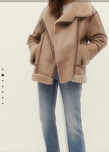 Stradivarıus Süet Kürklü Kadın Ceket - Görsel 2