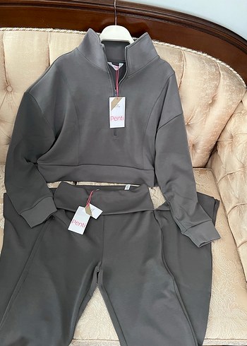 Penti Gri Fermuarlı Yarım Boğazlı Kadın Eşofman Takımı - Görsel 4