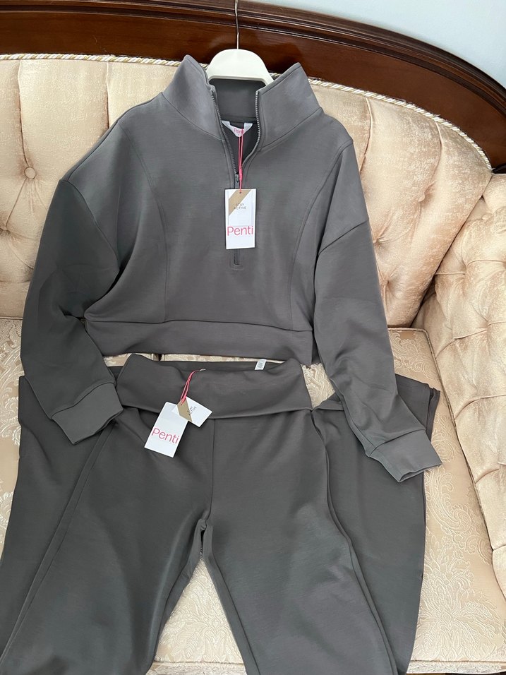 Penti Gri Fermuarlı Yarım Boğazlı Kadın Eşofman Takımı - Görsel 4