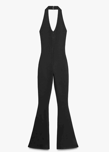 Zara Zara Siyah V Yakalı Kadın Uzun Tulum