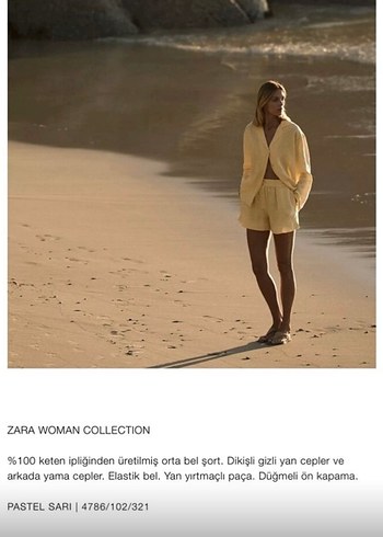 Zara Zara keten Sarı gömlek