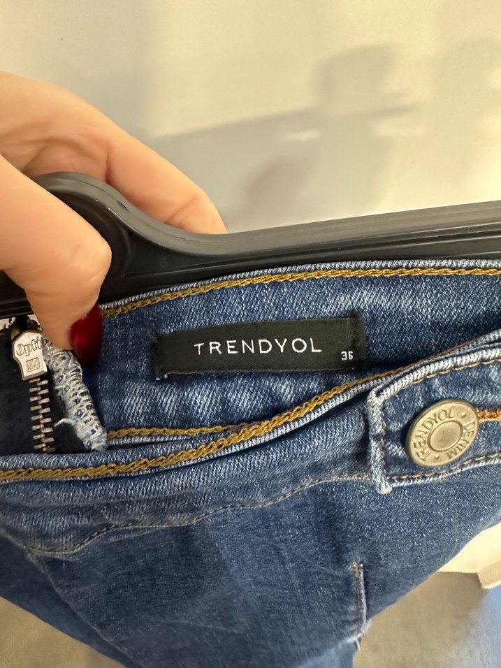 Kadın Lacivert Kot Straplez Mini Elbise - Görsel 3