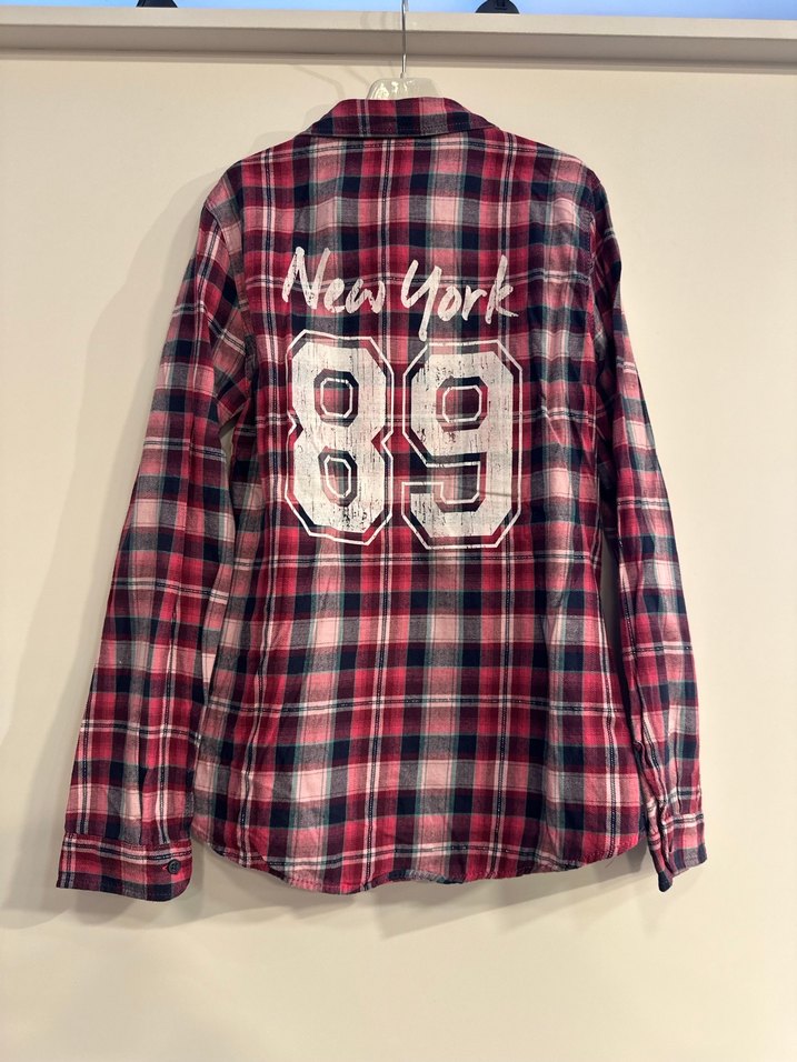 Bordo Kadın Uzun Kollu Düğmeli Gömlek - Görsel 3