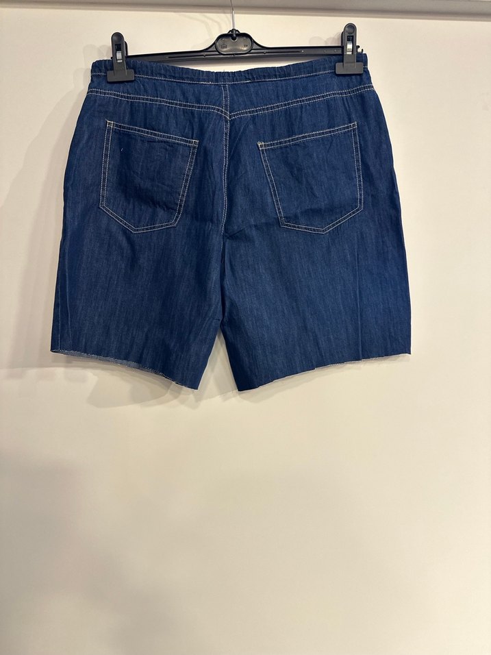 Kadın Lacivert Mini Denim Şort - Görsel 3