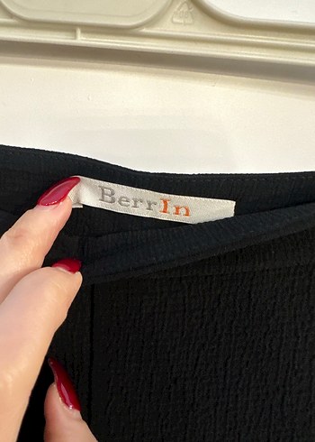 Gri Detaylı Siyah Kadın Kumaş Pantolon - Görsel 3