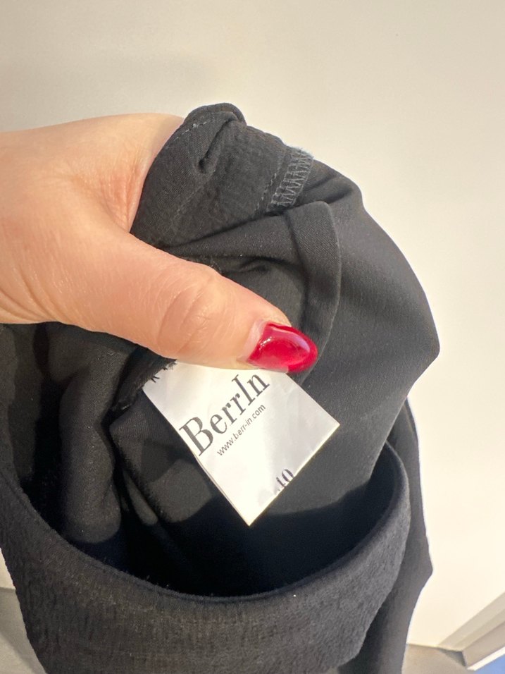 Gri Detaylı Siyah Kadın Kumaş Pantolon - Görsel 5