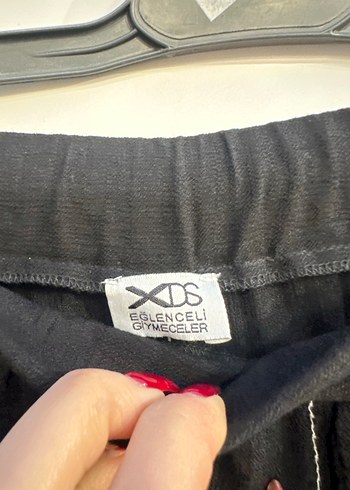 Siyah Uzun Keten Etek, Salaş ve Drapeli - Görsel 2