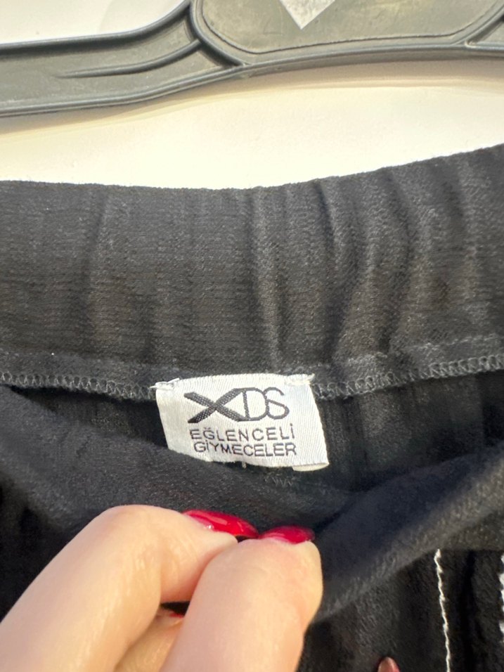 Siyah Uzun Keten Etek, Salaş ve Drapeli - Görsel 2