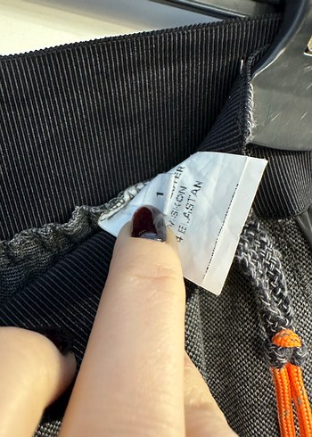 Gri Kemerli Kısa Kadın Kumaş Pantolon - Görsel 6