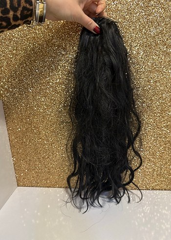 Altın Parlak Kürklü Gotik Saç Aksesuarı - Görsel 3