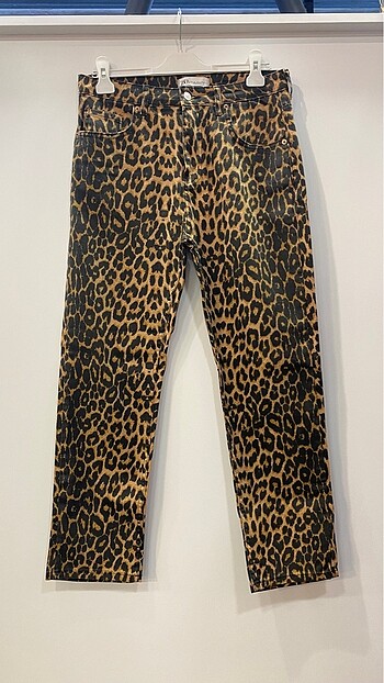 Leopar desenli pantolon