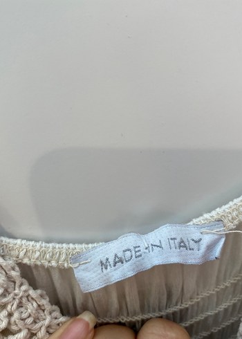 Diğer Dantel Detaylı Beyaz Uzun Triko Elbise