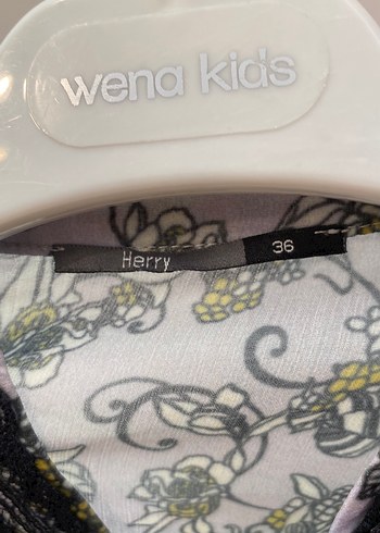 Herry Gri Bağlama Desenli Uzun Kollu Bohem Kadın Gömlek