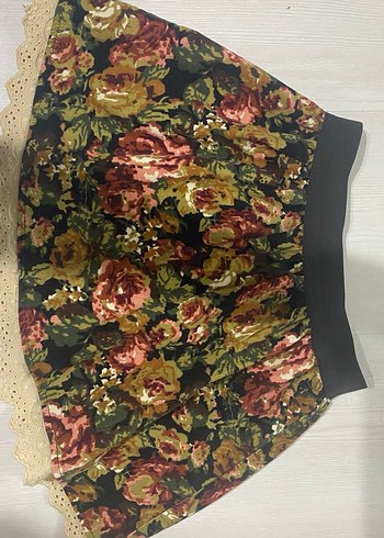 Çiçek Desenli Bohem Midi Etek - Görsel 2