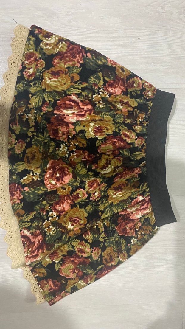 Çiçek Desenli Bohem Midi Etek - Görsel 2