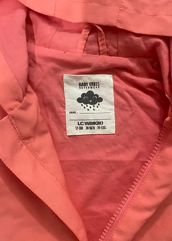 Kız Çocuk Pembe Kapüşonlu Yağmurluk - Görsel 2