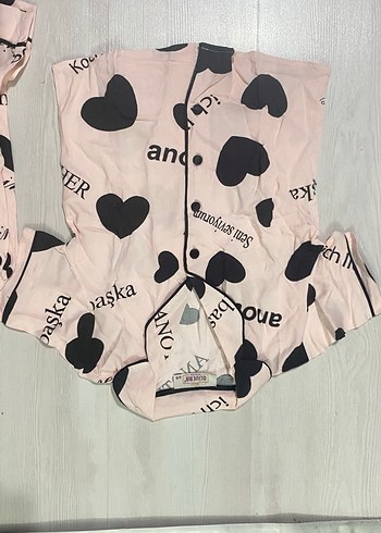 Pembe Baskılı Kısa Kollu Mini Pijama Takımı - Görsel 2