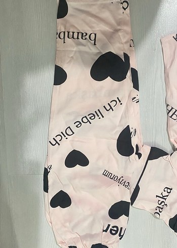 Pembe Baskılı Kısa Kollu Mini Pijama Takımı - Görsel 4