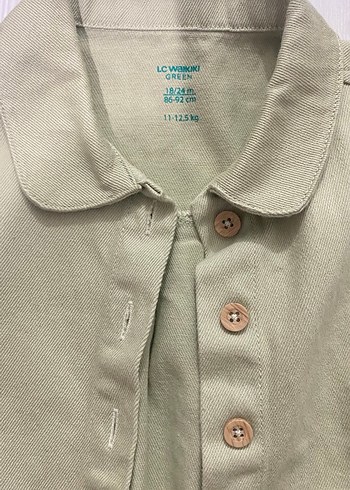 Bej Erkek Çocuk Düğmeli Uzun Kollu Gömlek - Görsel 2