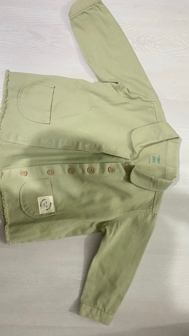 Bej Erkek Çocuk Düğmeli Uzun Kollu Gömlek - Görsel 3