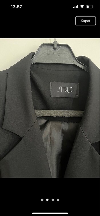 s Beden Siyah astarlı blazer ceket