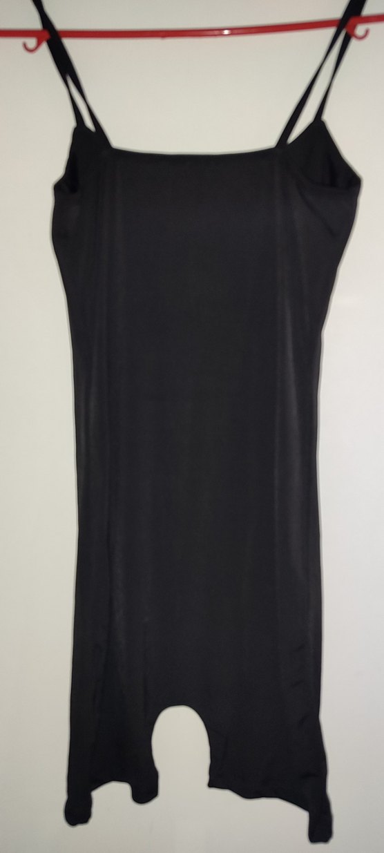 Kadın Siyah İnce Askılı Mini Tulum - Görsel 5