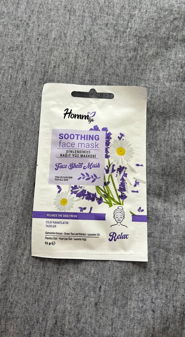 Hommy Yatıştırıcı ve Nemlendirici Kağıt Yüz Maskeleri - Görsel 4