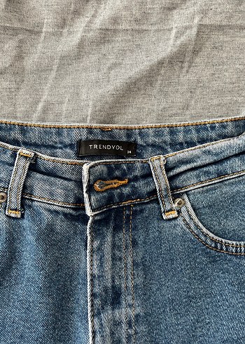 34 Beden Kadın Mavi Denim Mini Şort