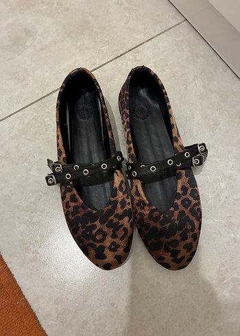 Diğer Leopar Desenli Mary Jane Babet