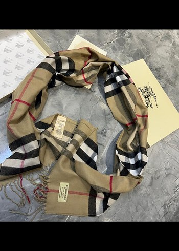  Beden kahverengi Renk Burberry Desenli Atkı