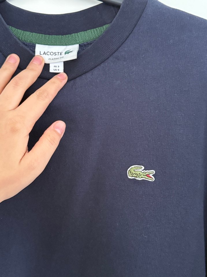 Lacivert Bisiklet Yaka Sweatshirt lacoste - Görsel 3