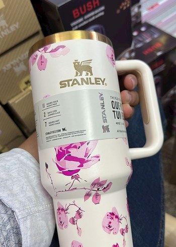 Stanley Pembe Çiçek Desenli Termos Bardak