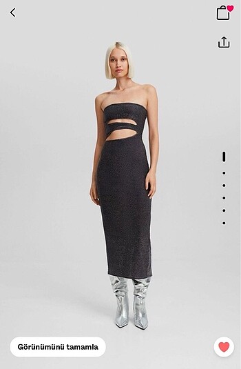 Bershka parıltılı elbise