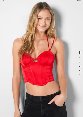 Bershka Saten Korse Büstiyer