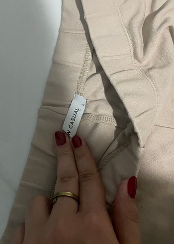 LC Waikiki Bej Midi Kadın Kumaş Pantolon