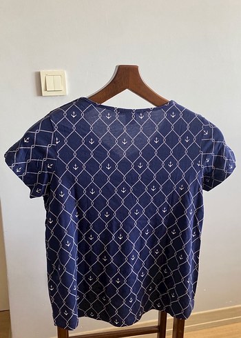 Lacivert V Yaka Tişört - Görsel 2