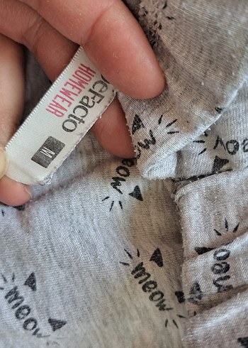 m Beden Gri Kısa Kollu Kadın Pijama Takımı