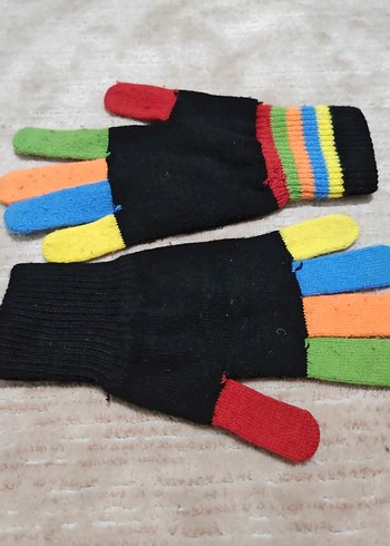 Renkli Örgü Erkek Eldivenleri - Görsel 2