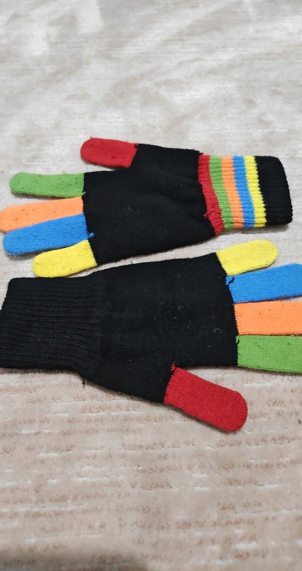 Renkli Örgü Erkek Eldivenleri - Görsel 2