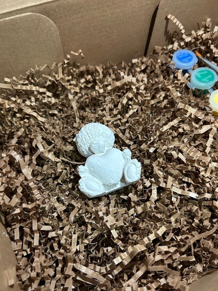 Beyaz Ayıcık Figürin Boyama Seti - Görsel 4